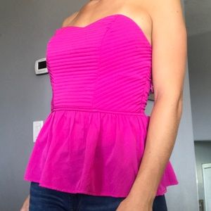 Hot pink tube top